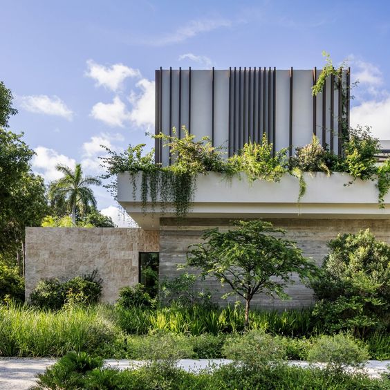 Brutalist house elevation
