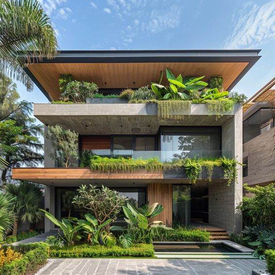 contemporary house elevation